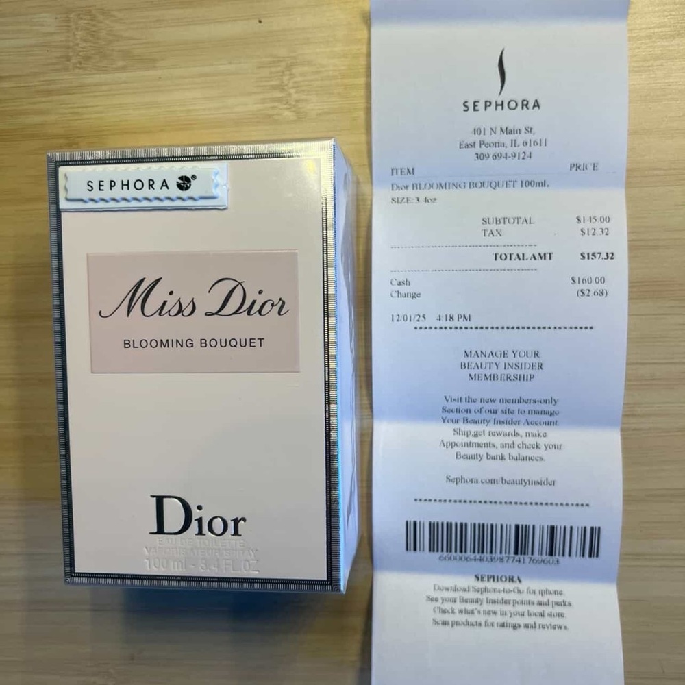 Dior Eau de Toilette 100ml in White and Silver